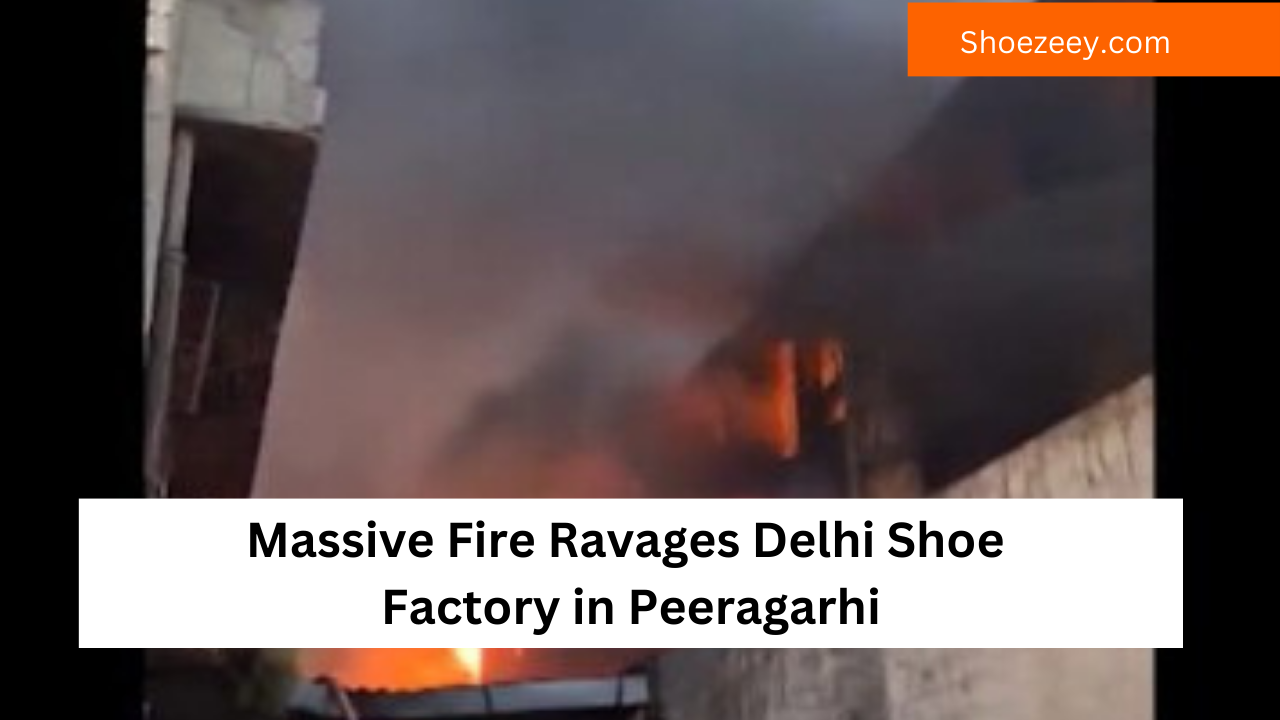 Massive Fire Ravages Delhi Shoe Factory in Peeragarhi