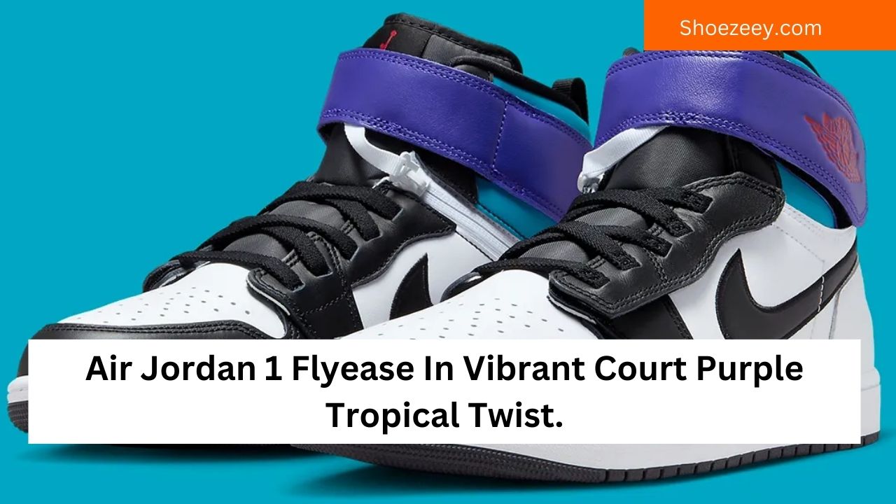 Air Jordan 1 Flyease In Vibrant Court Purple Tropical Twist