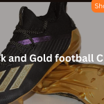 Black and Gold football Cleats