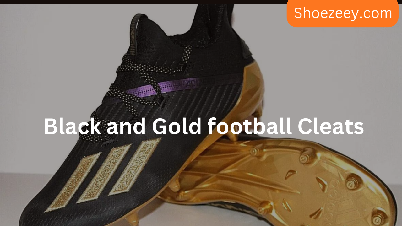 Black and Gold football Cleats